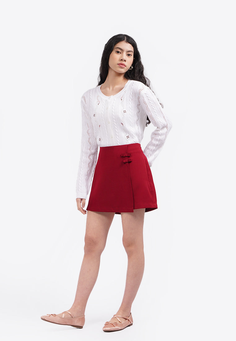 Ribbon Details Mini Skort