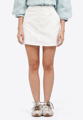 Belt Loop Mini Skort Off White