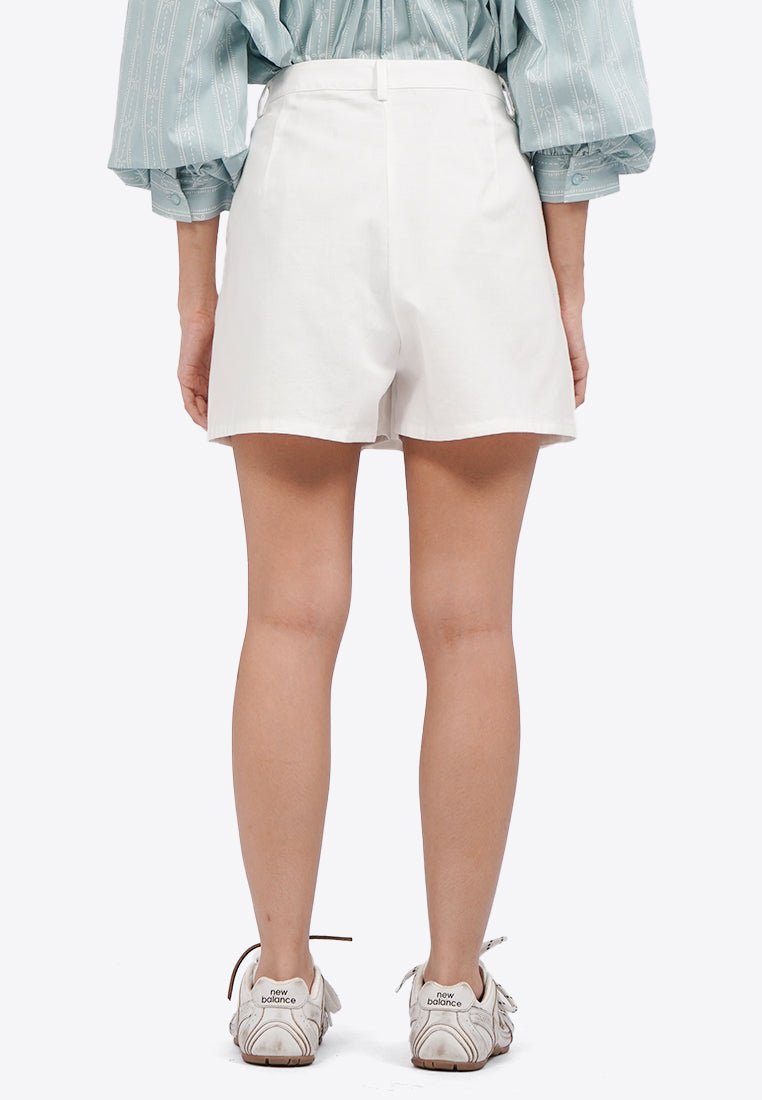 Belt Loop Mini Skort Off White