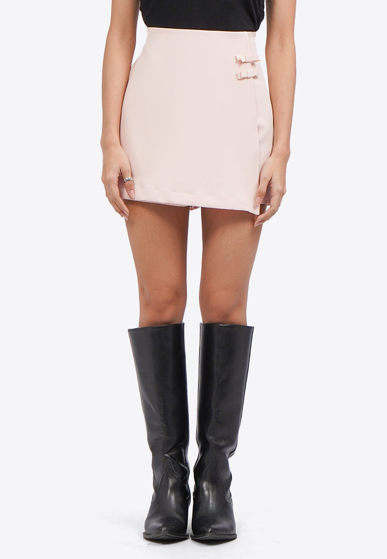 Mini Skort with Ribbon Detail L.Pink