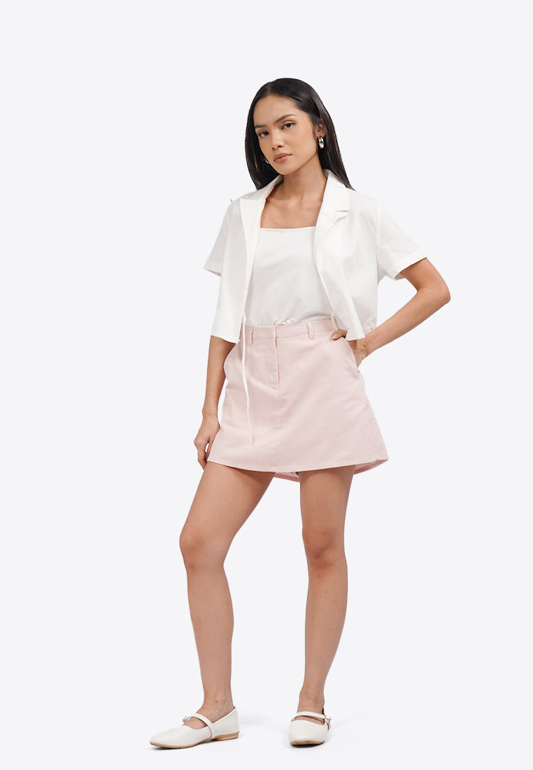 Belt Loop Mini Skort L.Pink