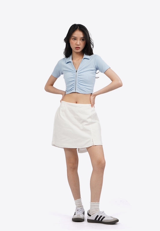 Mini Skort with Front Slit Details