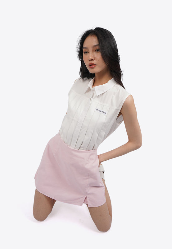 Mini Skort with Front Slit Details