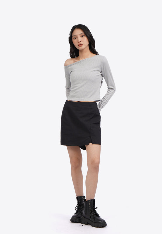 Mini Skort with Front Slit Details