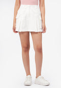 Cargo Mini Skort Off White