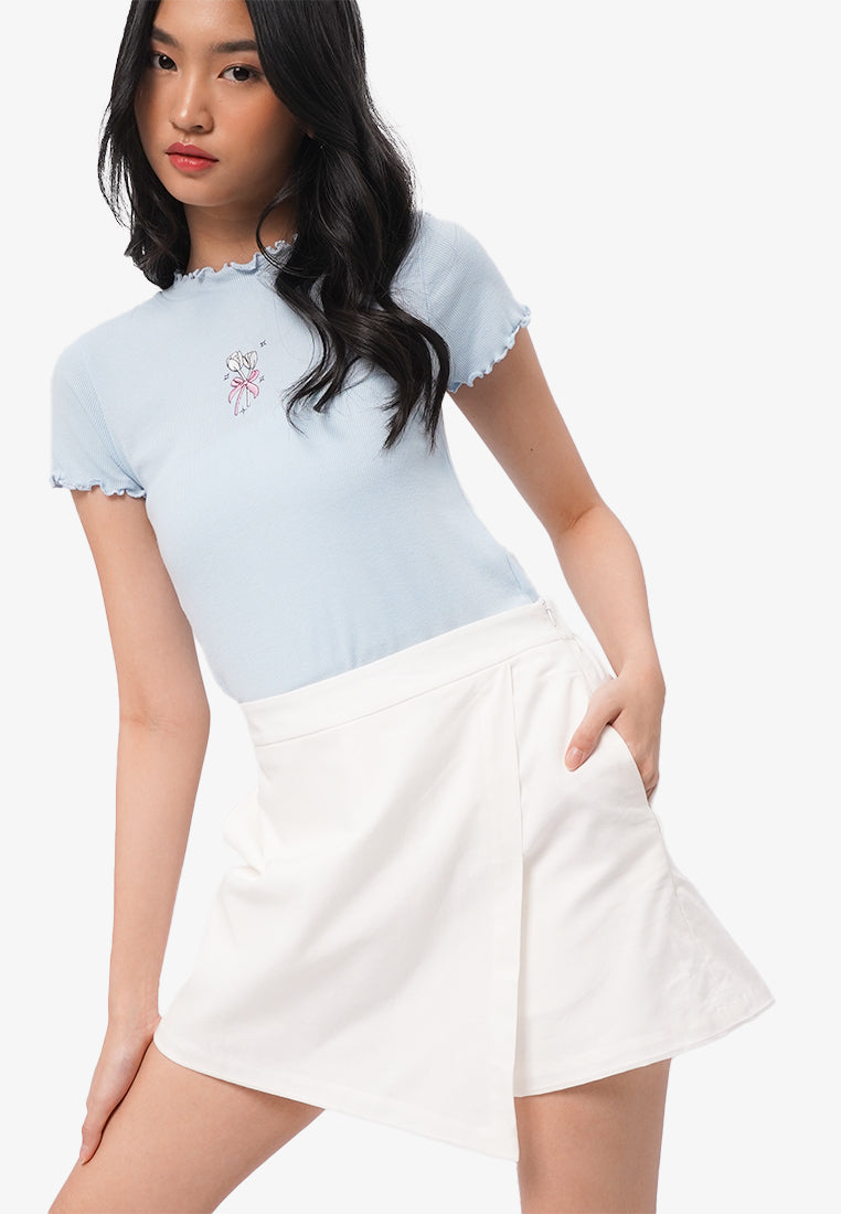 Basic Mini Skort Off White