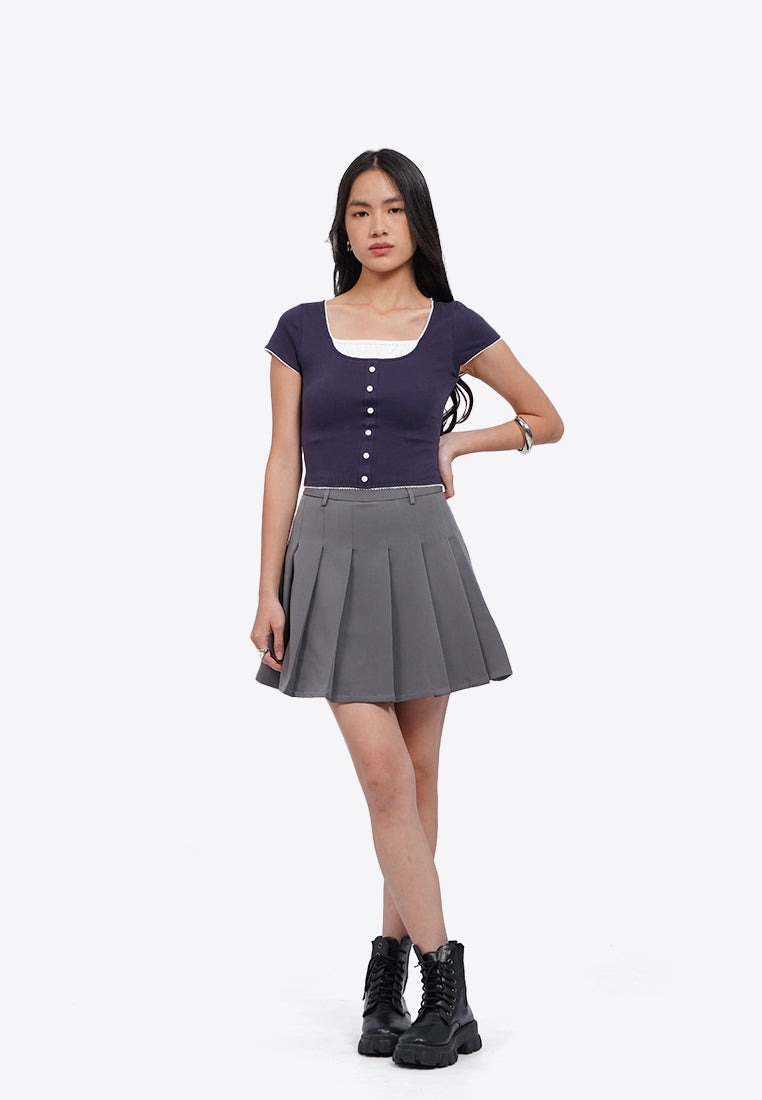 Box Pleated Skort