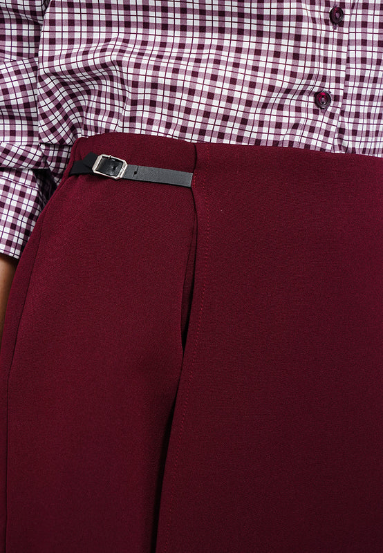 Belted Wrap Mini Skort