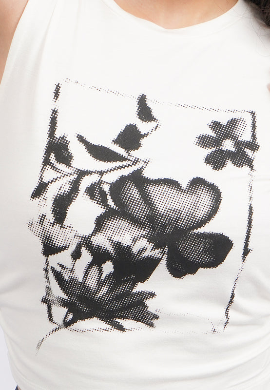 Sleeveless Crop Top with Side Ruched