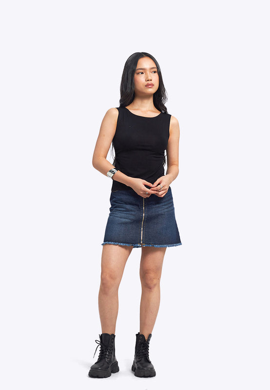 Sleeveless Ruched Knit Top
