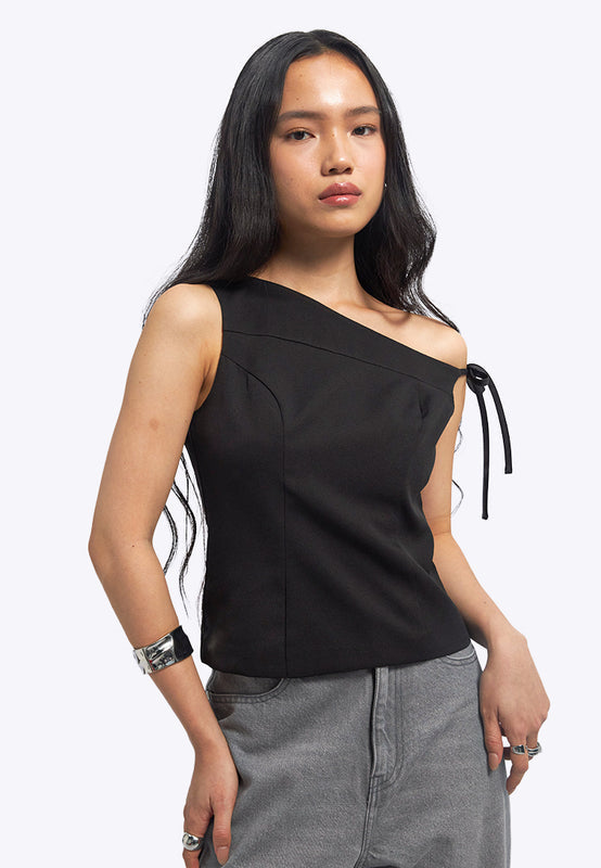 Off Shoulder Top with Ribbon Details