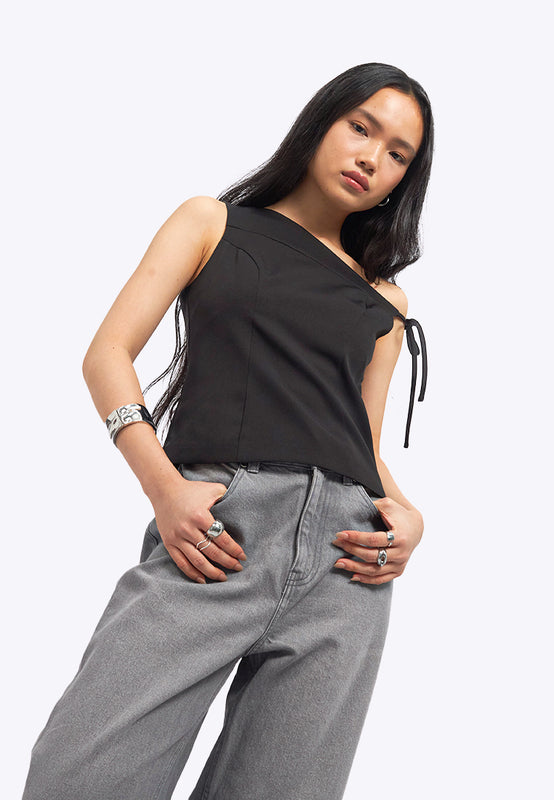 Off Shoulder Top with Ribbon Details