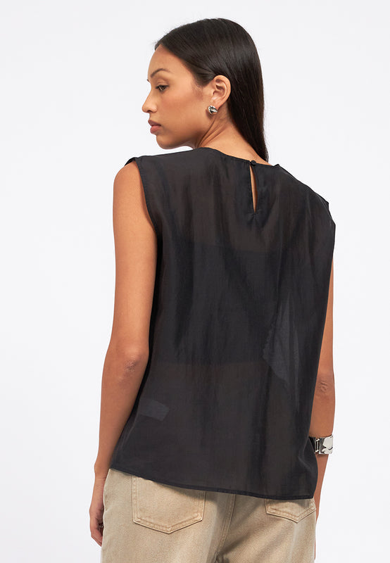 Sleeveless Sheer Top