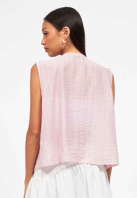 Asymmetric Front Sleeveless Top