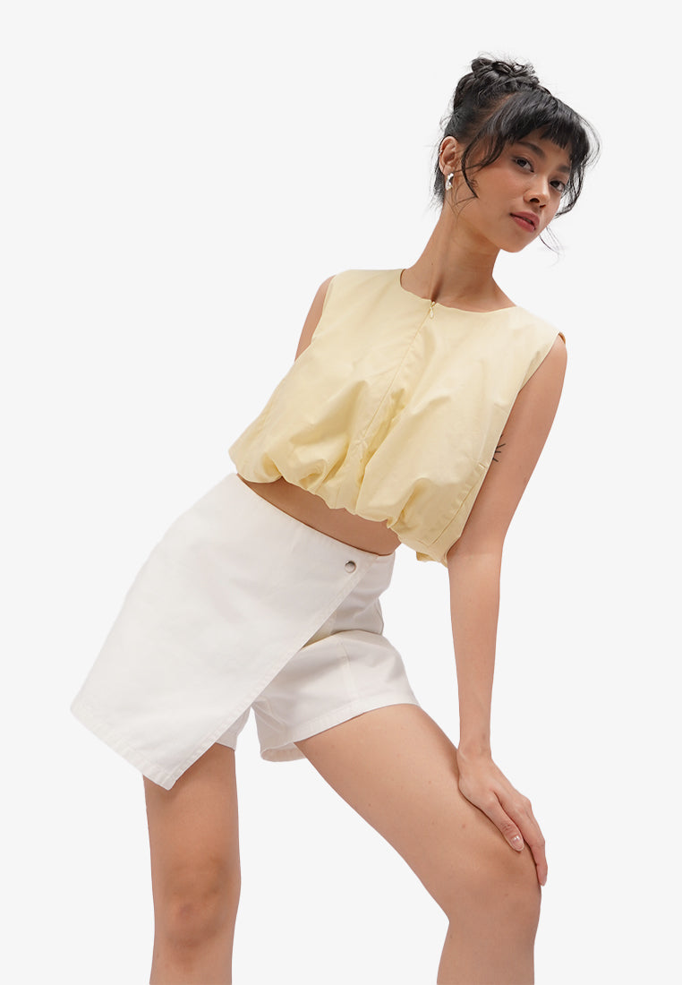 Sleeveless Balloon Top Yellow