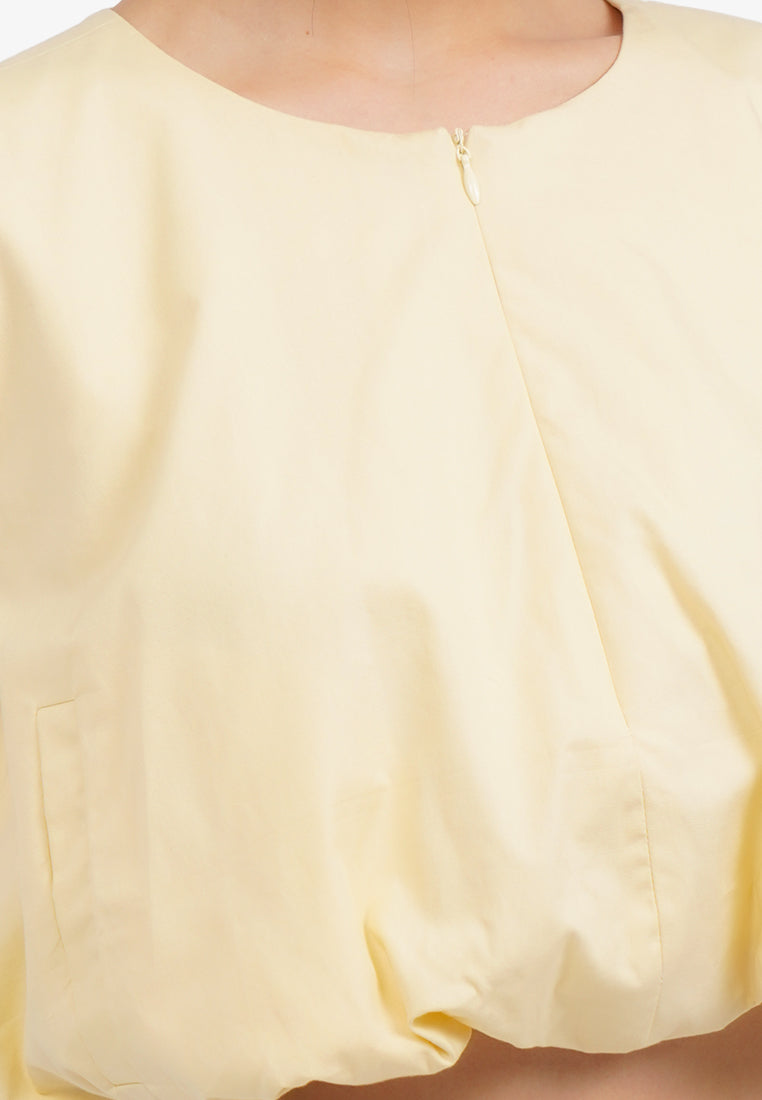 Sleeveless Balloon Top Yellow