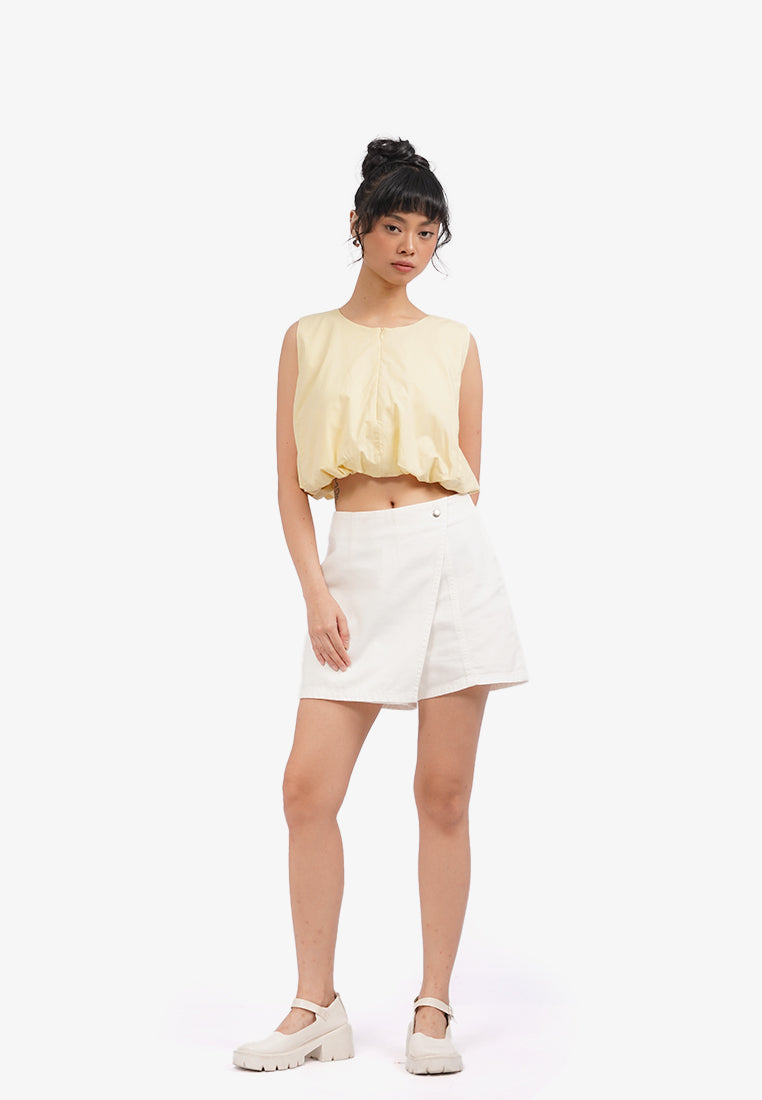Sleeveless Balloon Top Yellow