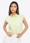 Sleeveless Button Up Shirt