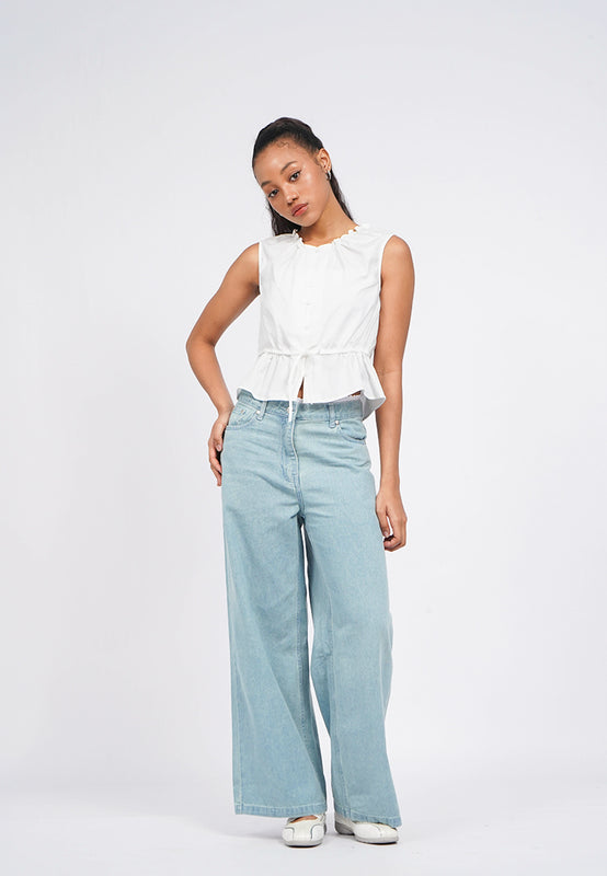 Sleeveless Peplum Blouse