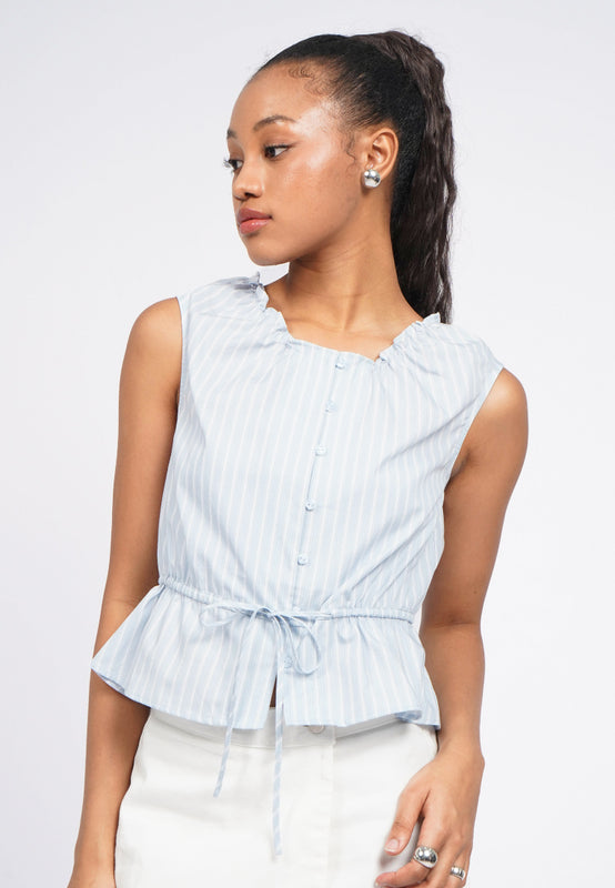 Sleeveless Peplum Blouse