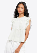Ruffled Sleeveless Blouse