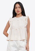 Ruffled Sleeveless Blouse