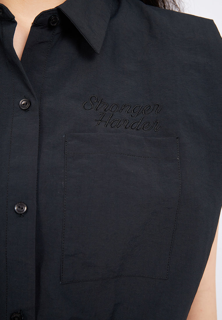 Sleeveless Loose Parachute Shirt