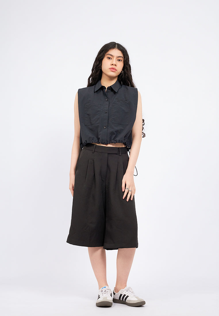 Sleeveless Loose Parachute Shirt