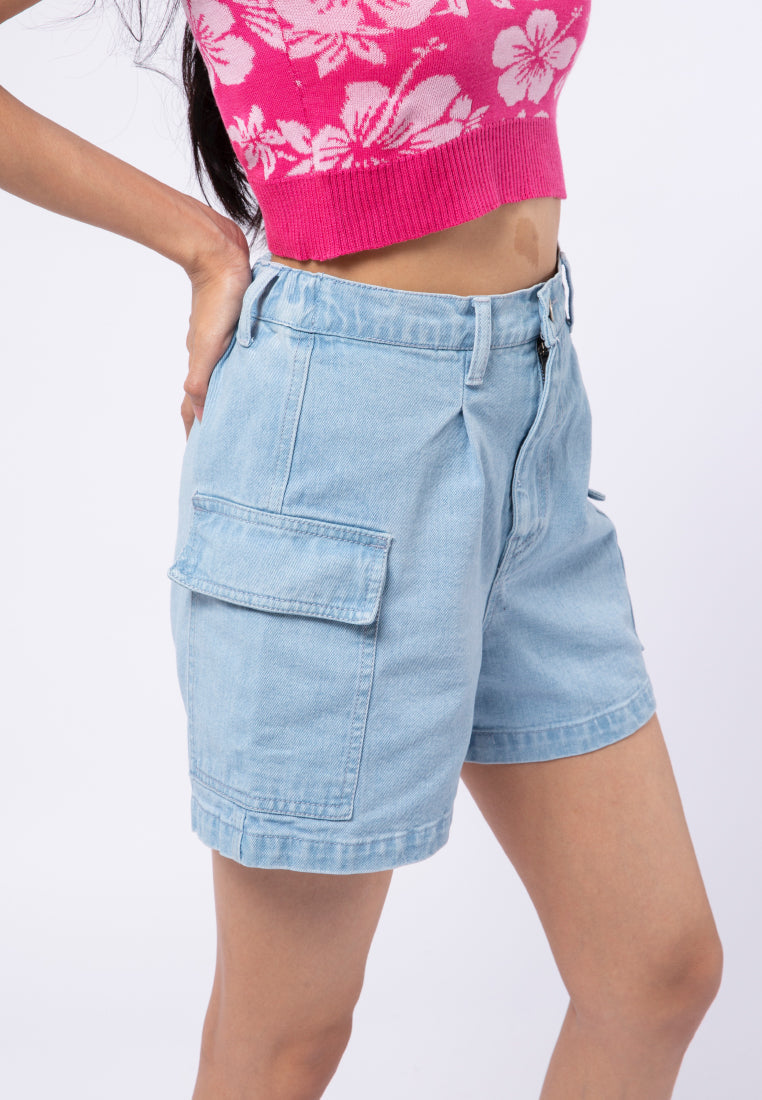 Cargo Denim Short Pants