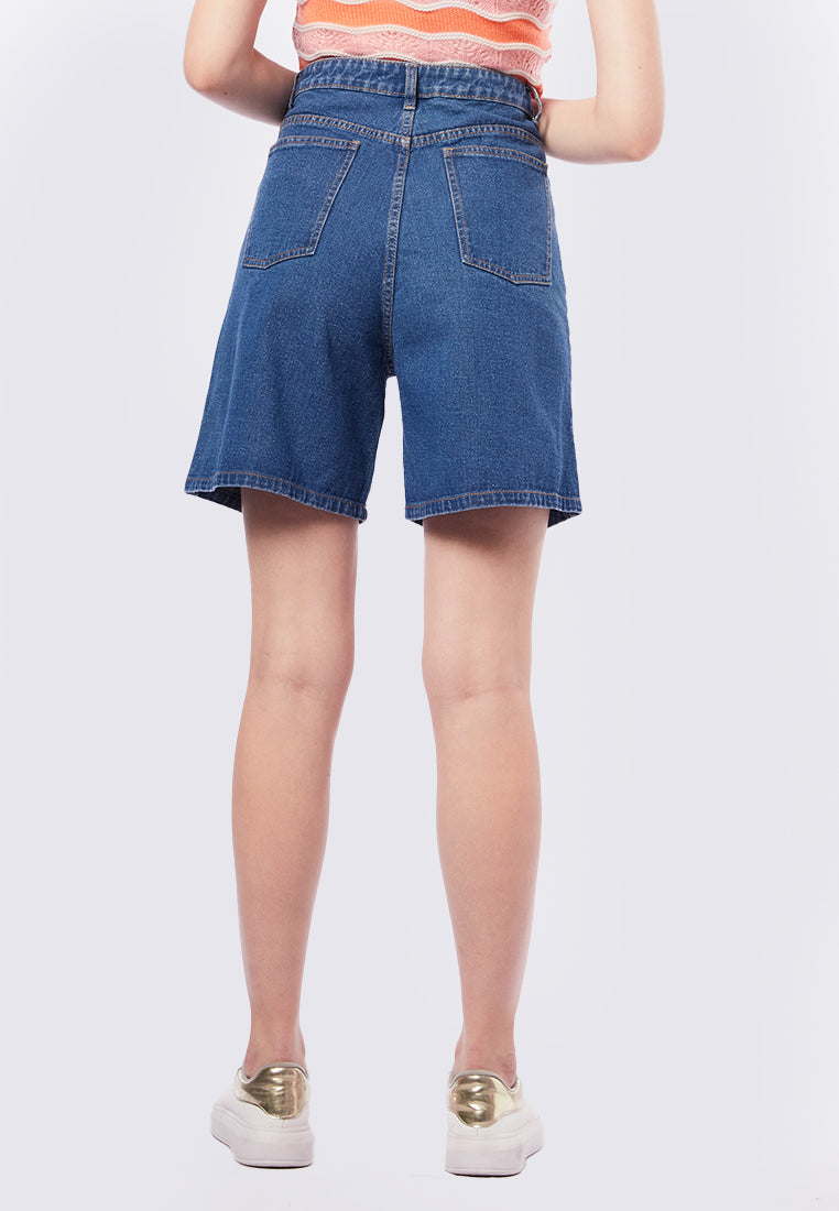 Denim Bermuda Pants