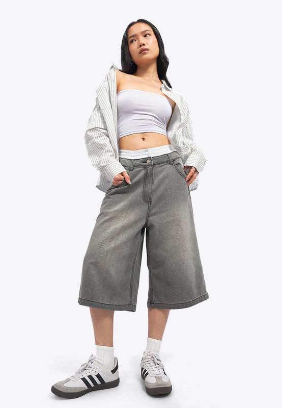 Double Waistband Jorts