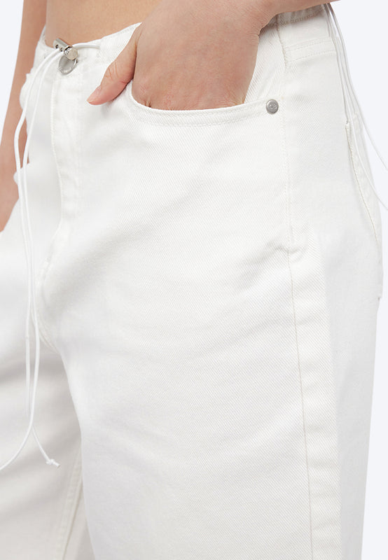 Regular Fit Jorts with Drawstring