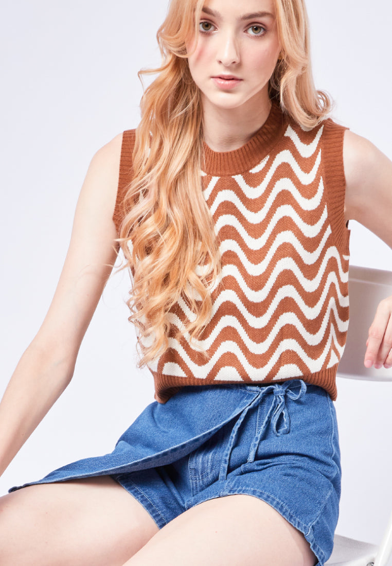 Asymmetric Denim Skort
