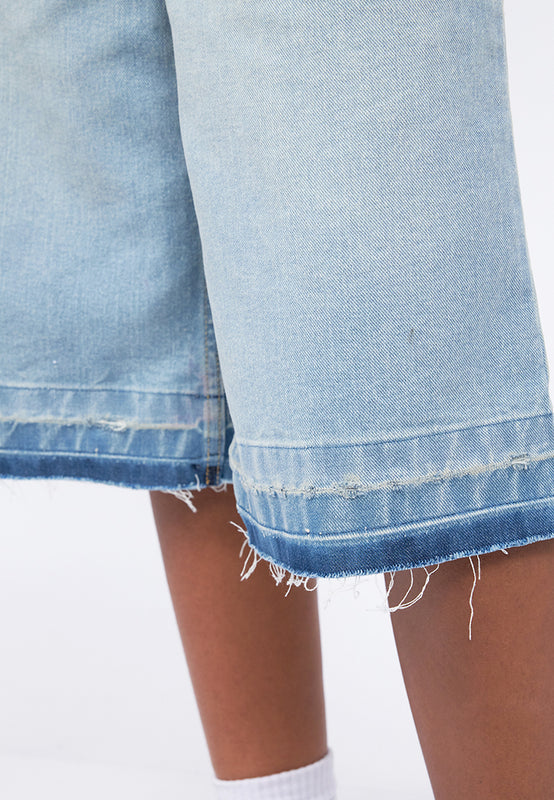 Folded Destroy Hem Jorts