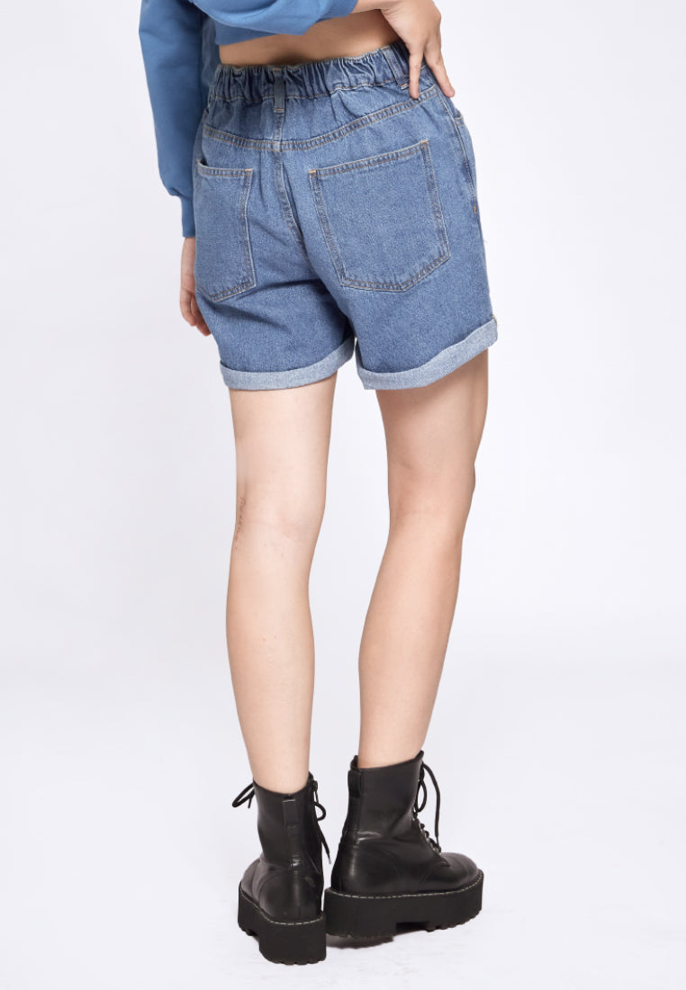 Mom Fit Denim Shorts