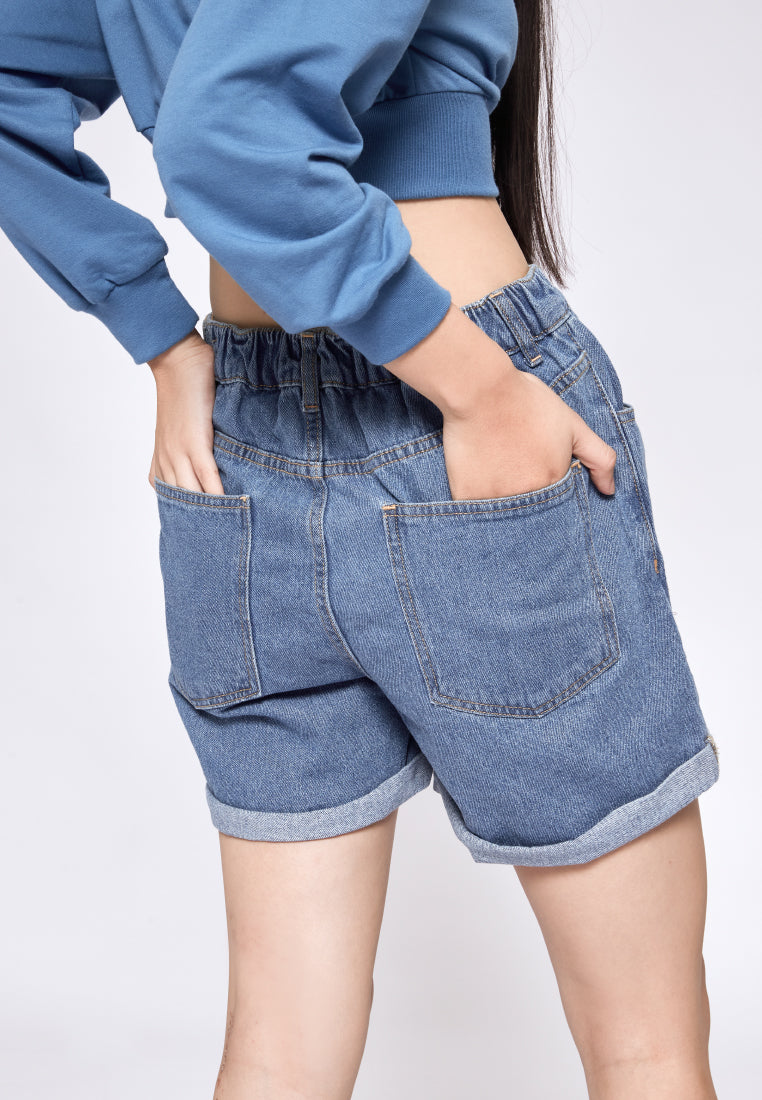 Mom Fit Denim Shorts