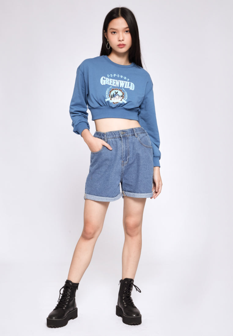 Mom Fit Denim Shorts
