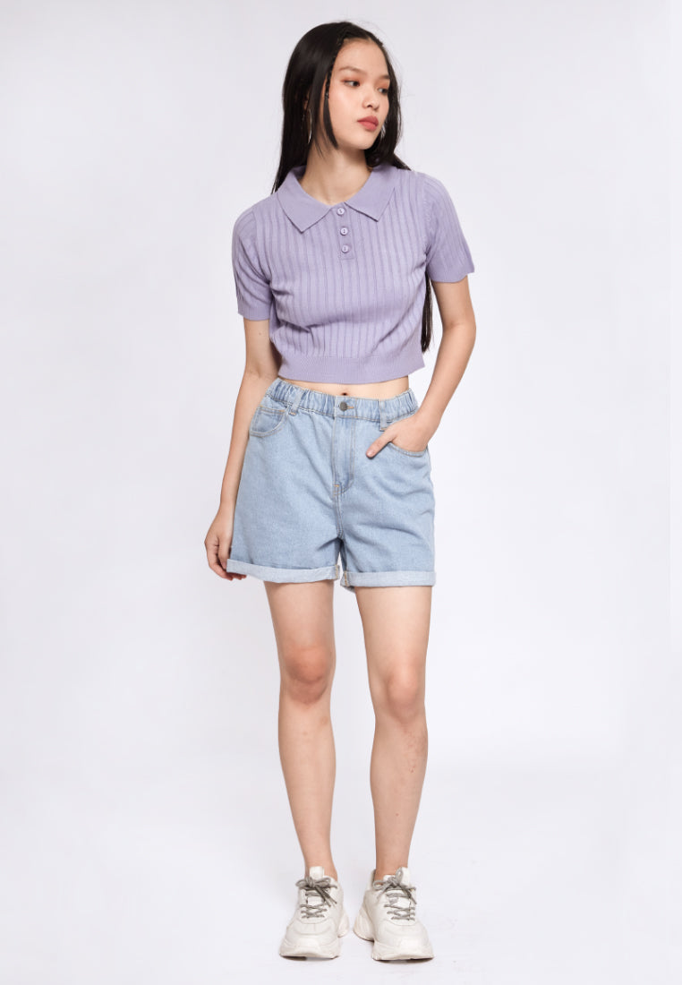 Mom Fit Denim Shorts