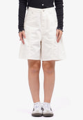 Basic Short Denim Pants Off White