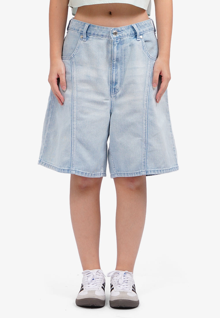 Basic Short Denim Pants L.Blue