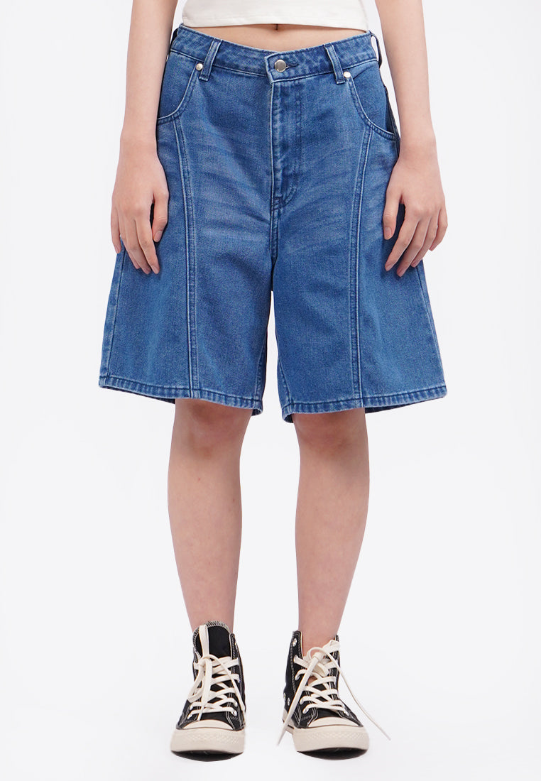 Denim Bermuda Pants