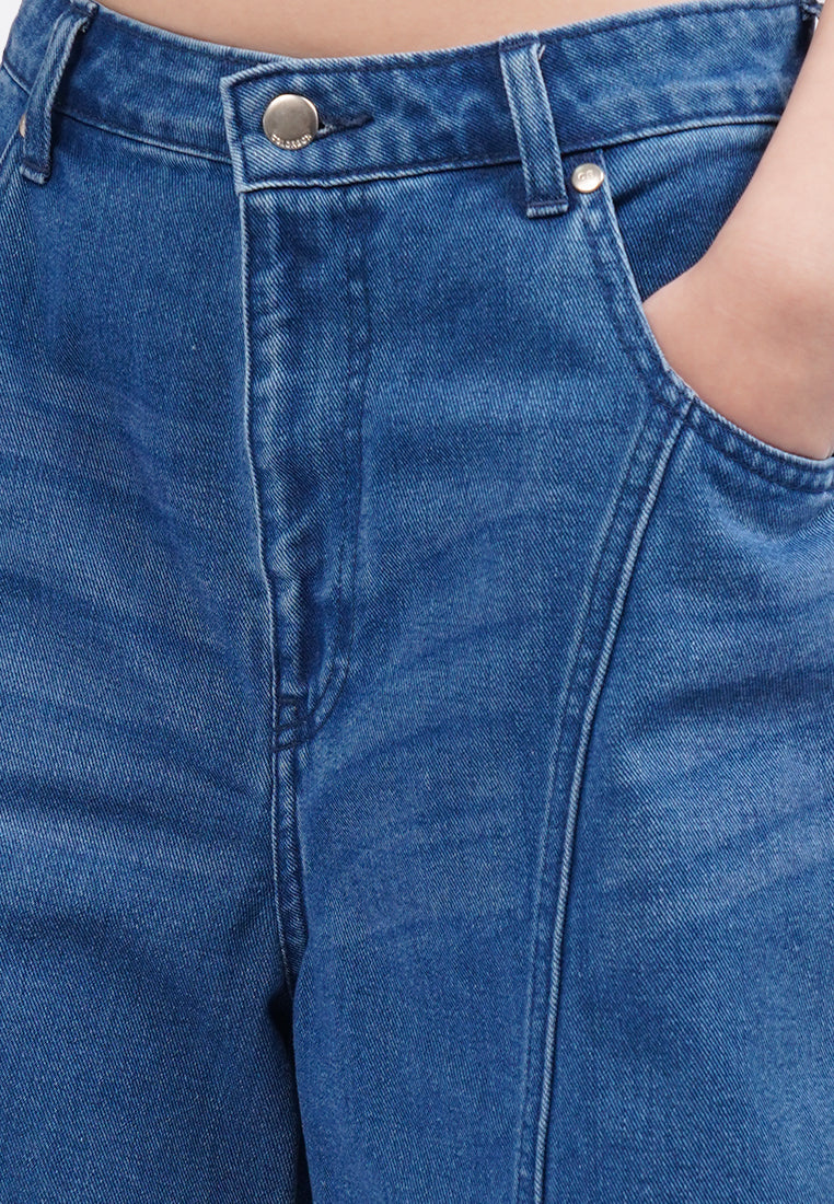 Denim Bermuda Pants