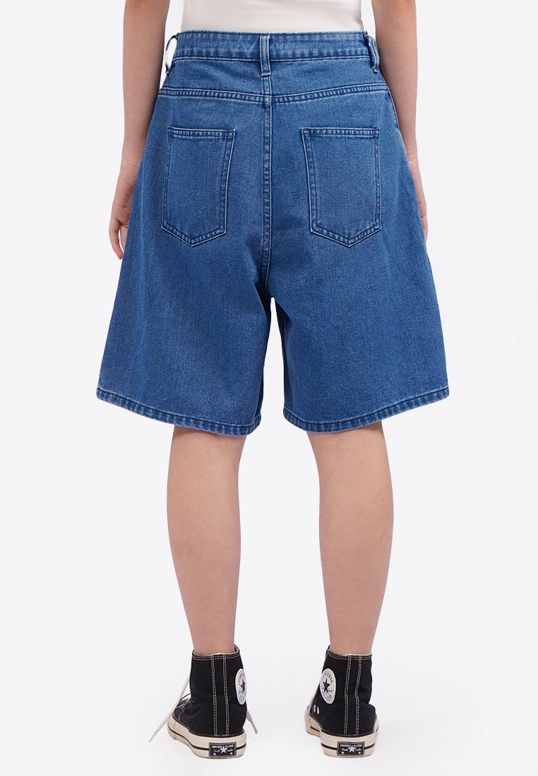 Denim Bermuda Pants