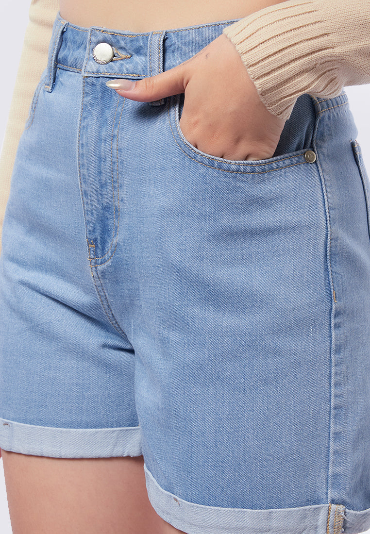 Mom Fit Denim Shorts