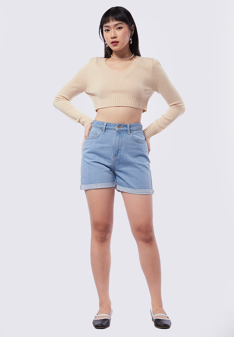 Mom Fit Denim Shorts