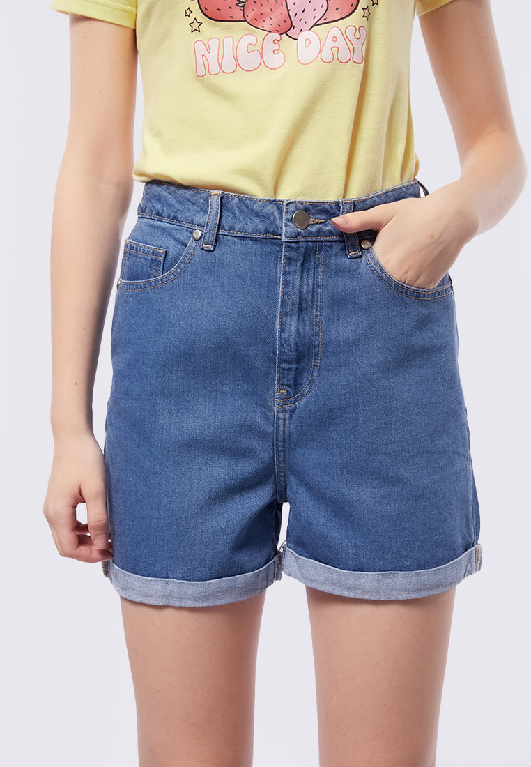 Mom Fit Denim Shorts