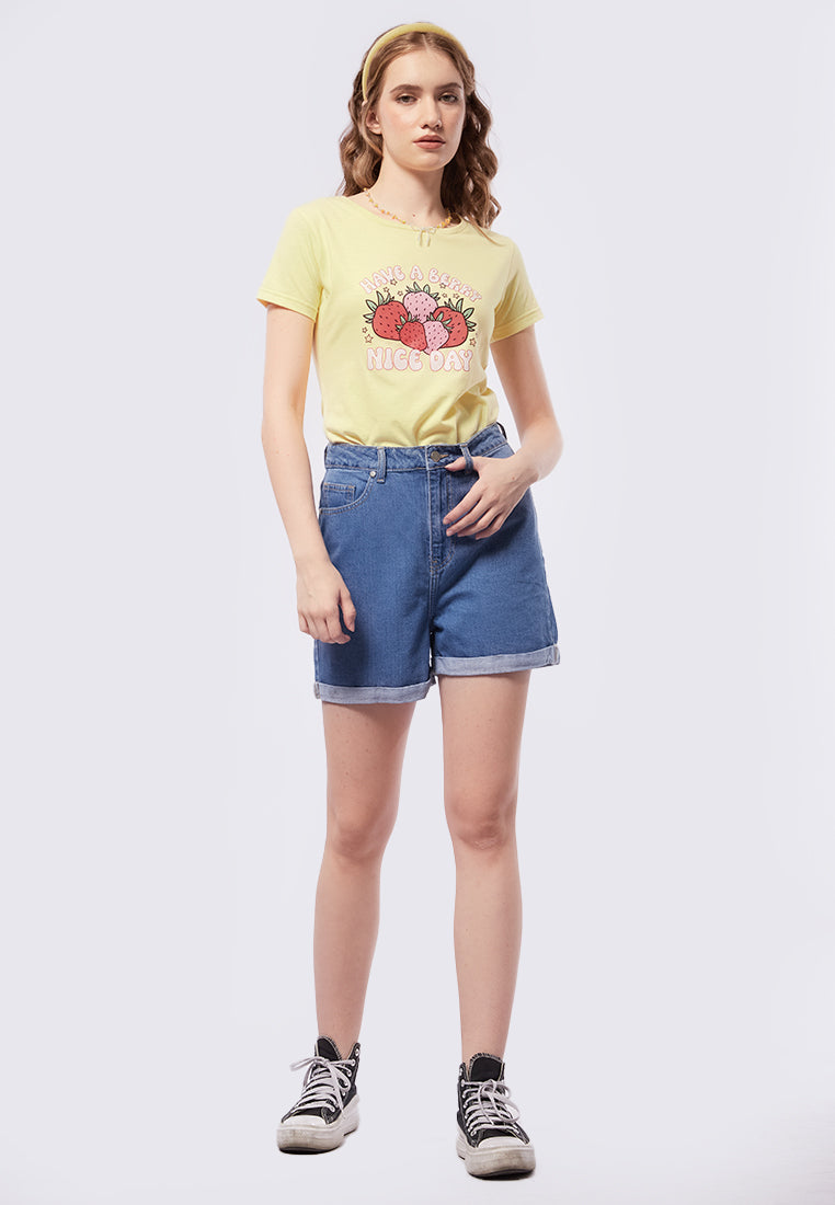 Mom Fit Denim Shorts