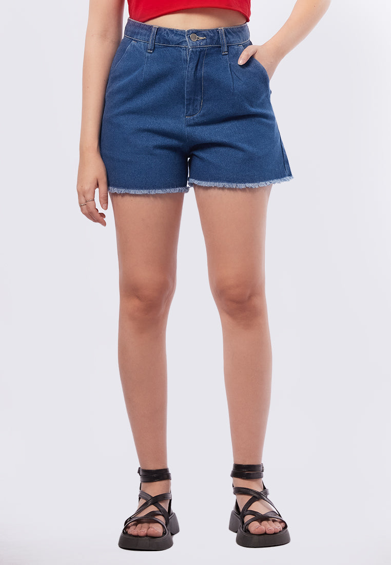 Rolled Up Denim Shorts