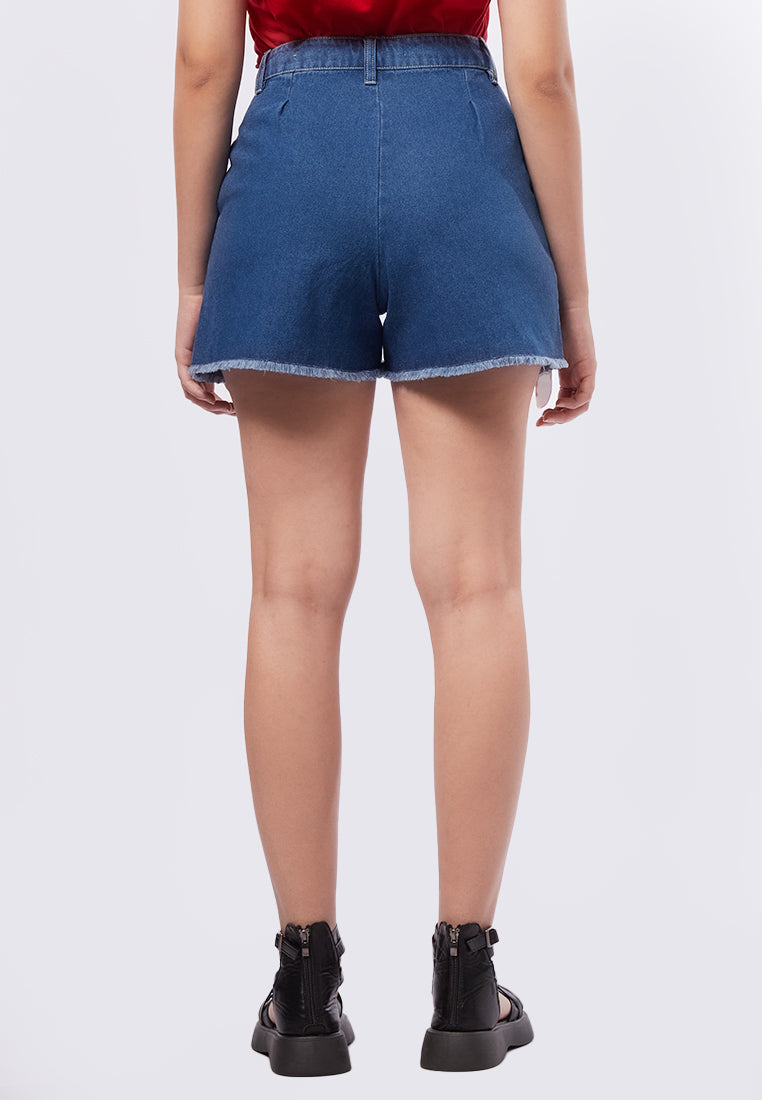 Rolled Up Denim Shorts