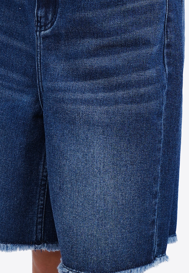 Dark Denim Bermuda Pants